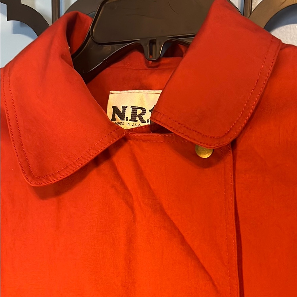 N. R. 1 Vibrant Red Bomber Jacket, Size 10 - Picture 6 of 9